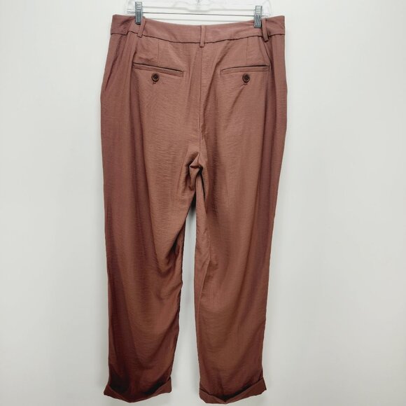 LOFT Outlet Womens Pants Tapered Leg Size 8 Rust Brown - Picture 6 of 10